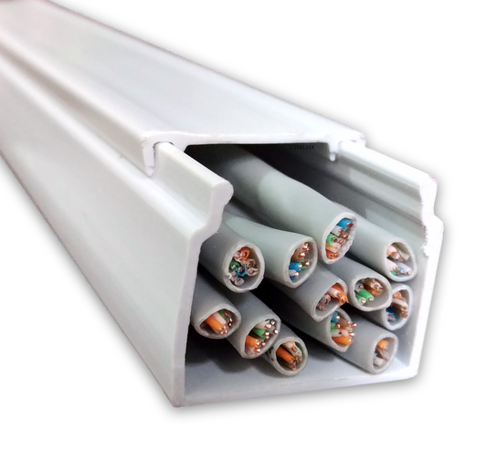 Canaleta Pvc Para Cable 25x30mm X 1 Metro 2530 Color Blanco