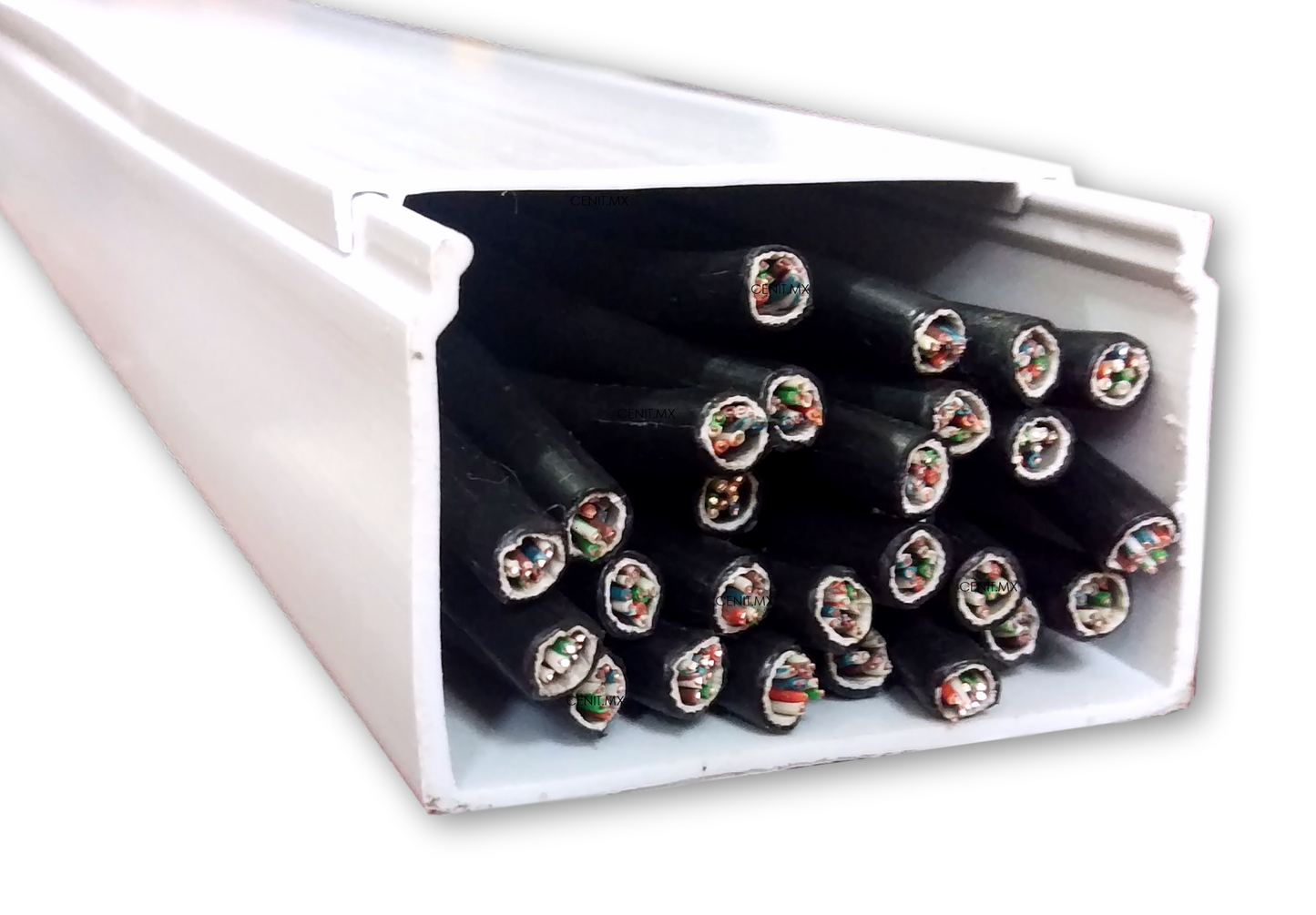 Canaleta Pvc Para Cable 60x40mm X 1 Metro 6040 Color Blanco