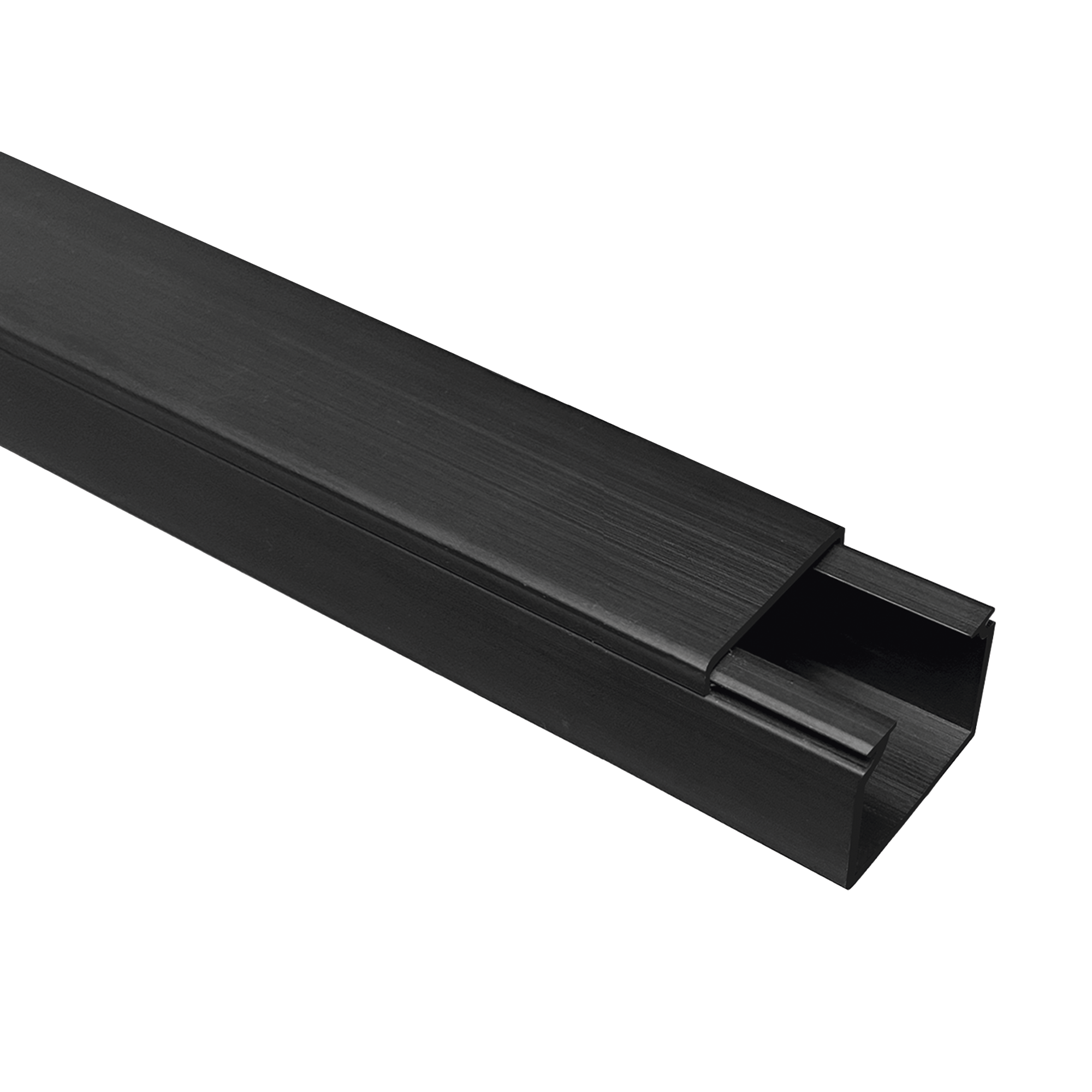 Canaleta Negra PVC Adherible Thorsman 1.5 Metros 17x20mm