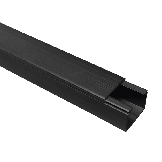 Canaleta Negra PVC Adherible Thorsman 1.5 Metros 17x20mm