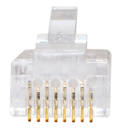 Plug Cat 6 Rj45 100 Pz Baño De Oro 3u Conector Red Utp Cober